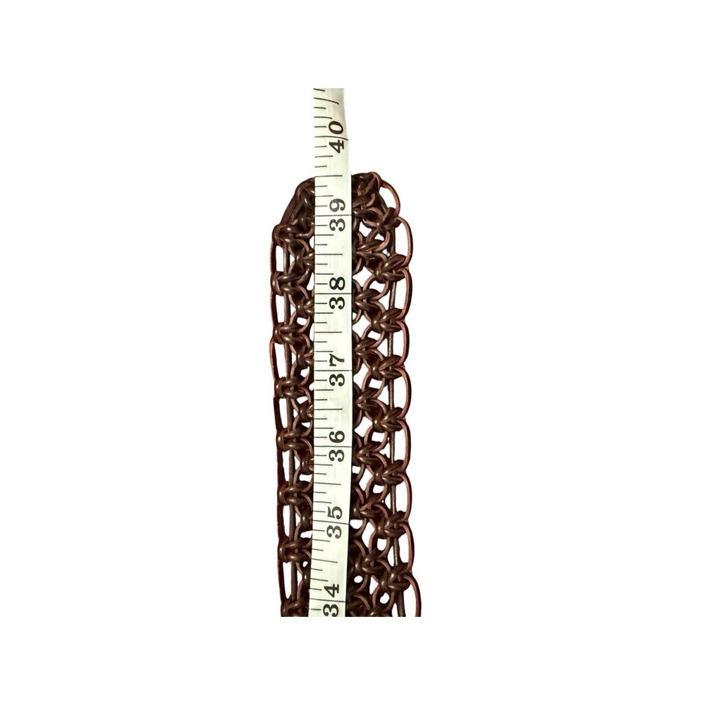 Boho Faux Turquoise Stone Statement Belt Brown Woven Leather Wide Western Belt - Picture 6 of 9